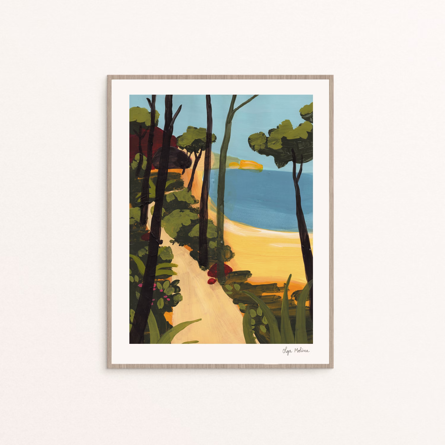 Path along the beach Print